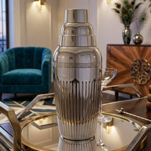 Load image into Gallery viewer, 1930s Art Deco Jordan "Sheffield Collection" Silver-Plated Cocktail Shaker. Made in England Madinteriorart by Maden