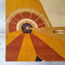 Load image into Gallery viewer, 1950s Constructivist Mechanical Futuristic Rug/Tapestry. Made in France Madinteriorart by Maden