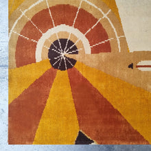 Load image into Gallery viewer, 1950s Constructivist Mechanical Futuristic Rug/Tapestry. Made in France Madinteriorart by Maden