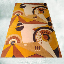 Load image into Gallery viewer, 1950s Constructivist Mechanical Futuristic Rug/Tapestry. Made in France Madinteriorart by Maden