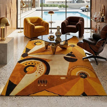 Load image into Gallery viewer, 1950s Constructivist Mechanical Futuristic Rug/Tapestry. Made in France Madinteriorart by Maden