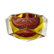 Load image into Gallery viewer, 1960s Gorgeous Amber and Yellow Ashtray or Catchall by Flavio Poli for Seguso. Made in Italy