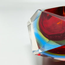 Load image into Gallery viewer, 1960s Astonishing Red and Blue Ashtray or Catchall By Flavio Poli for Seguso. Made in Italy Madinteriorart by Maden