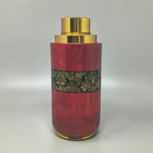 Load image into Gallery viewer, 1960s Astonishing Red Cocktail Shaker in Parchment. Made in Italy Madinteriorart by Maden