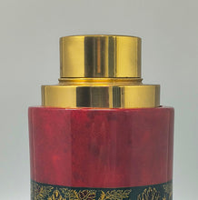 Load image into Gallery viewer, 1960s Astonishing Red Cocktail Shaker in Parchment. Made in Italy Madinteriorart by Maden