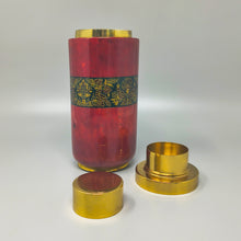 Load image into Gallery viewer, 1960s Astonishing Red Cocktail Shaker in Parchment. Made in Italy Madinteriorart by Maden