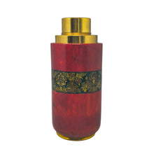 Load image into Gallery viewer, 1960s Astonishing Red Cocktail Shaker in Parchment. Made in Italy Madinteriorart by Maden
