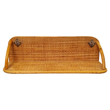 Load image into Gallery viewer, 1960s Gorgeous Bamboo and Rattan Mirror and Console. Made in Italy Madinteriorart by Maden