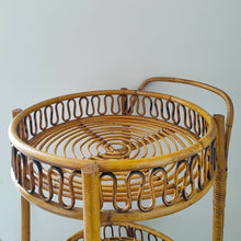 Load image into Gallery viewer, 1960s Gorgeous Bamboo & Rattan Serving Bar Cart Trolley by Franco Albini. Made in Italy Madinteriorart by Maden