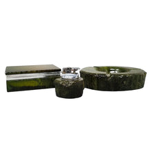 Load image into Gallery viewer, 1960s Gorgeous Green Alabaster Smoking Set by Romano Bianchi Madinteriorart by Maden