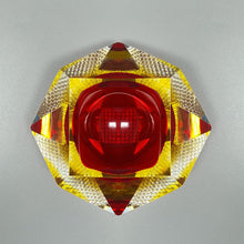 Load image into Gallery viewer, 1960s Gorgeous Red and Yellow Ashtray or Catchall by Flavio Poli for Seguso. Made in Italy Madinteriorart by Maden