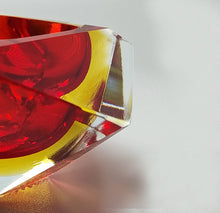 Load image into Gallery viewer, 1960s Gorgeous Red and Yellow Ashtray or Catchall by Flavio Poli for Seguso. Made in Italy Madinteriorart by Maden