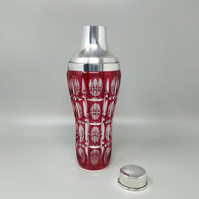 Load image into Gallery viewer, 1960s Gorgeous Red Bohemian Cut Crystal Glass Cocktail Shaker With Ice Bucket. Made in Italy Madinteriorart by Maden
