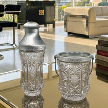 Load image into Gallery viewer, 1960s Italian Mid-Century Cut Crystal & Brushed Metal Cocktail Set by Arir Madinteriorart by Maden