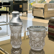 Load image into Gallery viewer, 1960s Italian Mid-Century Cut Crystal & Brushed Metal Cocktail Set by Arir Madinteriorart by Maden
