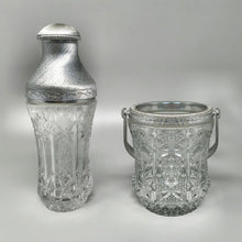 Load image into Gallery viewer, 1960s Italian Mid-Century Cut Crystal & Brushed Metal Cocktail Set by Arir Madinteriorart by Maden