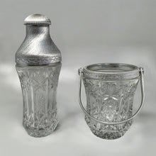 Load image into Gallery viewer, 1960s Italian Mid-Century Cut Crystal & Brushed Metal Cocktail Set by Arir Madinteriorart by Maden