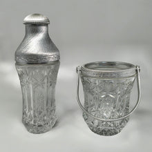 Load image into Gallery viewer, 1960s Italian Mid-Century Cut Crystal & Brushed Metal Cocktail Set by Arir Madinteriorart by Maden