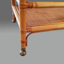 Load image into Gallery viewer, 1960s Luxury Handcrafted and Elegant Bar Cart in Bamboo e Rattan. Made in Italy Madinteriorart by Maden