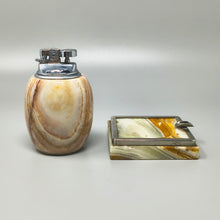 Load image into Gallery viewer, 1960s Mid-Century Modern Italian Onyx Smoking Set with Table Lighter & Ashtray Madinteriorart by Maden
