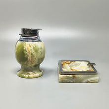 Load image into Gallery viewer, 1960s Mid-Century Modern Italian Onyx Smoking Set with Table Lighter & Ashtray Madinteriorart by Maden