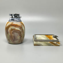 Load image into Gallery viewer, 1960s Mid-Century Modern Italian Onyx Smoking Set with Table Lighter & Ashtray Madinteriorart by Maden