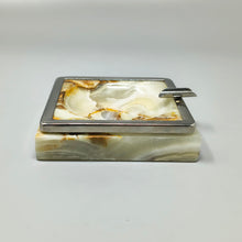Load image into Gallery viewer, 1960s Mid-Century Modern Italian Onyx Smoking Set with Table Lighter & Ashtray Madinteriorart by Maden