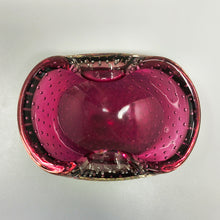 Load image into Gallery viewer, 1960s Mid-century Pink Ashtray or Catchall in Bullicante Murano Glass by Flavio Poli Madinteriorart by Maden