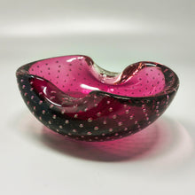 Load image into Gallery viewer, 1960s Mid-century Pink Ashtray or Catchall in Bullicante Murano Glass by Flavio Poli Madinteriorart by Maden