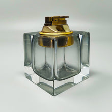 Load image into Gallery viewer, 1960s Stunning Grey Table Lighter in Murano Sommerso Glass By Flavio Poli for Seguso Madinteriorart by Maden