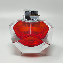 Load image into Gallery viewer, 1960s Stunning Red Table Lighter in Murano Sommerso Glass By Flavio Poli for Seguso Madinteriorart by Maden