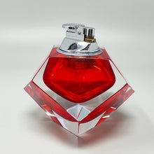 Load image into Gallery viewer, 1960s Stunning Red Table Lighter in Murano Sommerso Glass By Flavio Poli for Seguso Madinteriorart by Maden