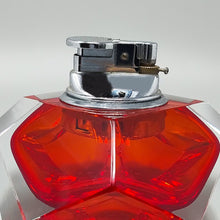Load image into Gallery viewer, 1960s Stunning Red Table Lighter in Murano Sommerso Glass By Flavio Poli for Seguso Madinteriorart by Maden