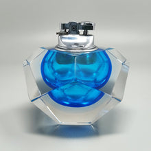 Load image into Gallery viewer, 1960s Stunning Table Blue Lighter in Murano Sommerso Glass By Flavio Poli for Seguso Madinteriorart by Maden