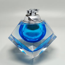 Load image into Gallery viewer, 1960s Stunning Table Blue Lighter in Murano Sommerso Glass By Flavio Poli for Seguso Madinteriorart by Maden