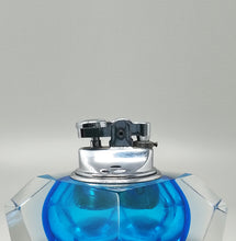 Load image into Gallery viewer, 1960s Stunning Table Blue Lighter in Murano Sommerso Glass By Flavio Poli for Seguso Madinteriorart by Maden