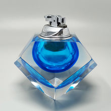 Load image into Gallery viewer, 1960s Stunning Table Blue Lighter in Murano Sommerso Glass By Flavio Poli for Seguso Madinteriorart by Maden