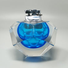 Load image into Gallery viewer, 1960s Stunning Table Blue Lighter in Murano Sommerso Glass By Flavio Poli for Seguso Madinteriorart by Maden