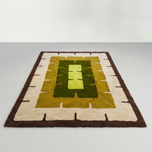 Load image into Gallery viewer, 1970s Gorgeous Geometric Space Age Rug in Wool. Made in Italy