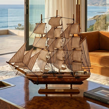 Load image into Gallery viewer, 1970s Astonishing Cliper Siglo XIX Model Ship. Handmade. Made in England Madinteriorart by Maden