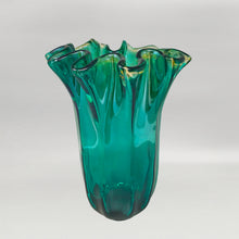 Load image into Gallery viewer, 1970s Astonishing Emerald Green "Fazzoletto" Vase By Michielotto in Murano Glass. Made in Italy Madinteriorart by Maden