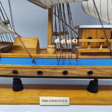 Load image into Gallery viewer, 1970s Astonishing HMS Endeavour Model Ship. Handmade. Made in England Madinteriorart by Maden