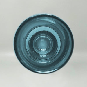 1970s Astonishing Light Blue Vase #1376 by Tamara Aladin Vase for Riihimaki/Riihimaen Lasi Oy Madinteriorart by Maden