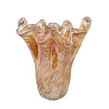 Load image into Gallery viewer, 1970s Exquisite Michielotto Murano Glass Draped Vase Made in Italy Madinteriorart by Maden