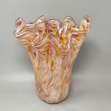 Load image into Gallery viewer, 1970s Exquisite Michielotto Murano Glass Draped Vase Made in Italy Madinteriorart by Maden