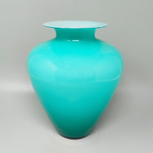 Load image into Gallery viewer, 1970s Exquisite Murano Glass Aquamarine Vase by Ca' dei Vetrai Madinteriorart by Maden