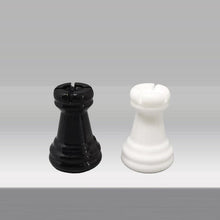 Load image into Gallery viewer, 1970s Gorgeous Black and White Chess Set in Volterra Alabaster Handmade. Made in Italy Madinteriorart by Maden