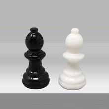 Load image into Gallery viewer, 1970s Gorgeous Black and White Chess Set in Volterra Alabaster Handmade. Made in Italy Madinteriorart by Maden