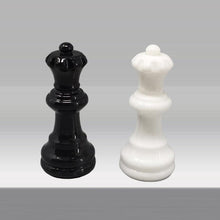 Load image into Gallery viewer, 1970s Gorgeous Black and White Chess Set in Volterra Alabaster Handmade. Made in Italy Madinteriorart by Maden