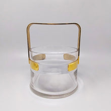 Load image into Gallery viewer, 1970s Gorgeous Cocktail Shaker With Ice Bucket by Dorval in Gold plate 24K and Crystal. Made in Italy Madinteriorart by Maden